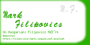 mark filipovics business card